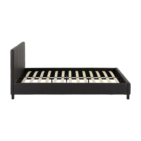 Prado 4FT Bed - Brown Faux Leather
